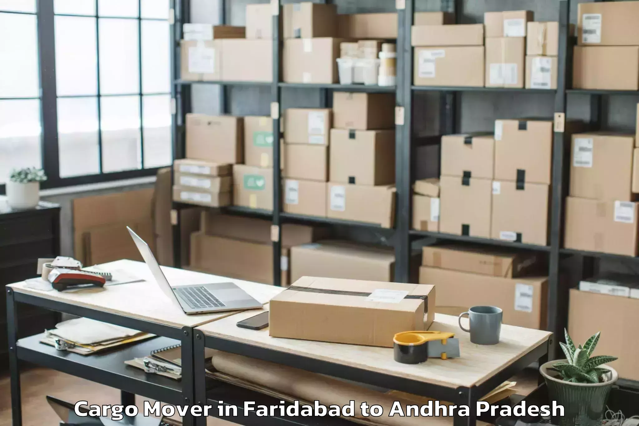 Efficient Faridabad to Kruthivennu Cargo Mover